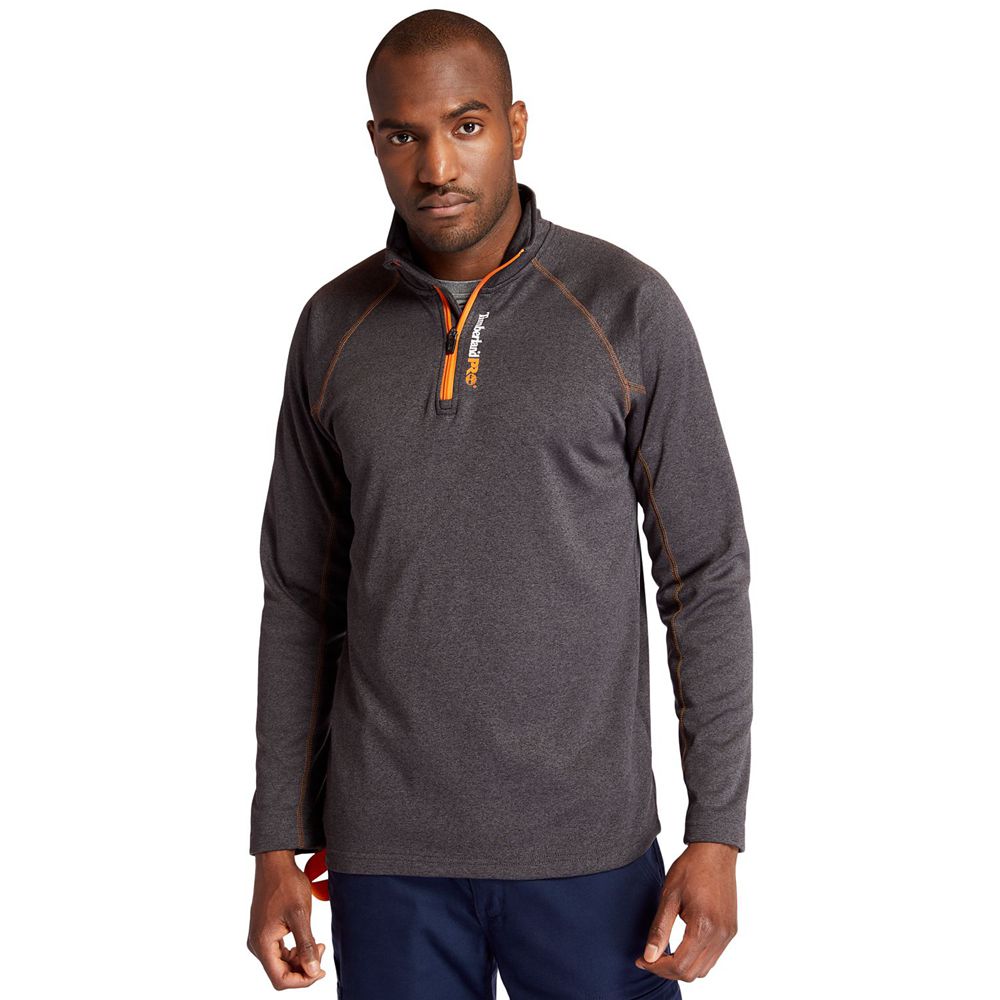 Timberland Mens Sweatshirts PRO® Understory Quarter-Zip Fleece - Dark Grey - India CL2594867